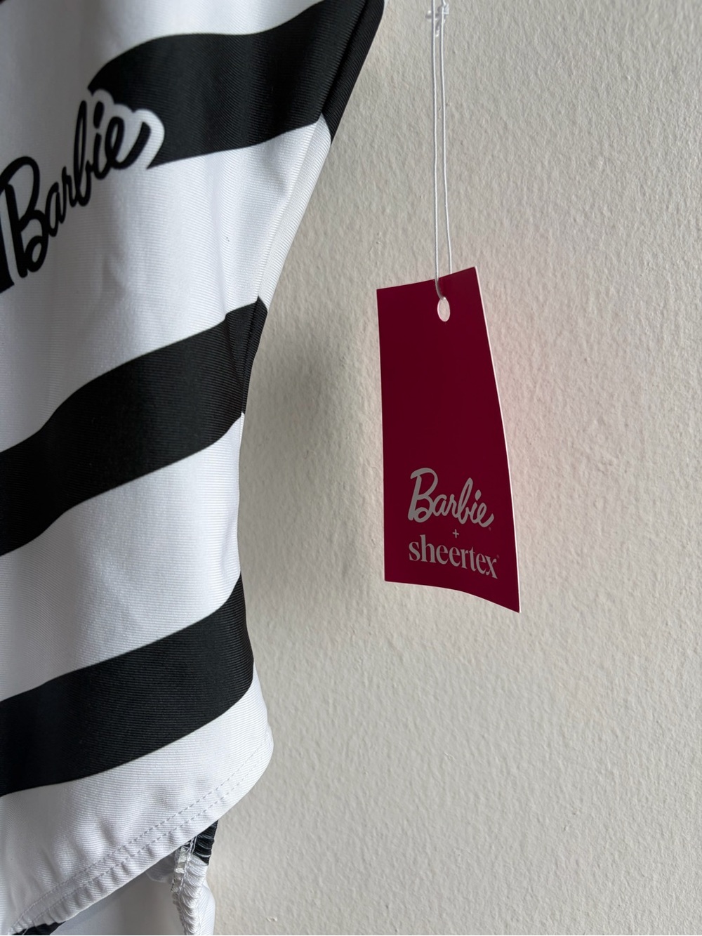 Barbie Black & White Striped One-Piece Swimsuit - Picture 3 of 6
